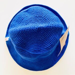 Shit That I Knit Breton Bucket Hat in Royal Blue